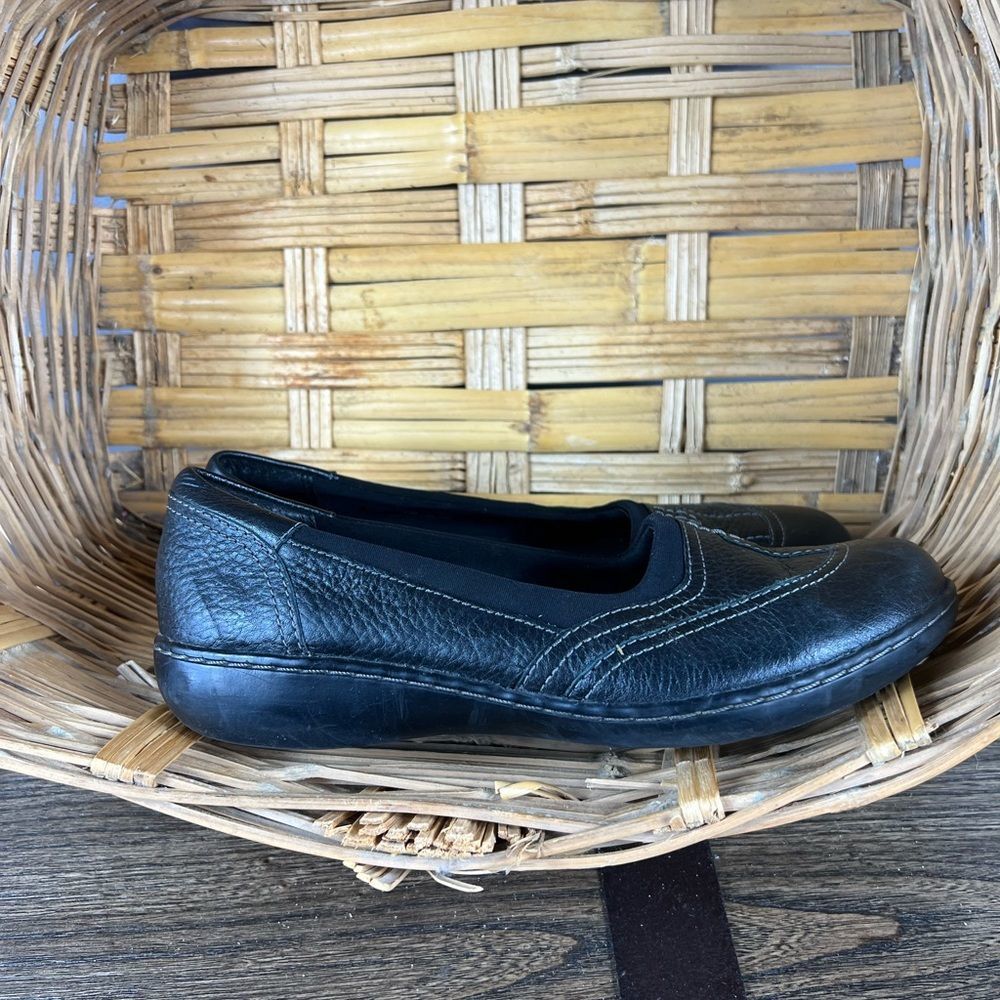 Clarks Black Leather Loafers
